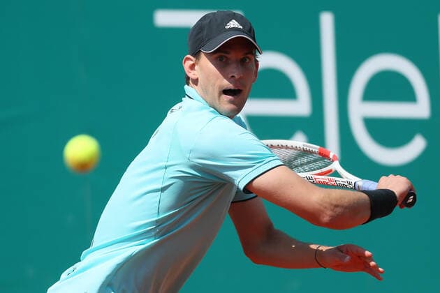 Dominic Thiem of Austria vs John Millman of Australia ATP, Tennis Herren tour Serbia open tennis center Novak,Belgrade 19.04.2022. Photo: Marko Metlas MarkoxMetlas 