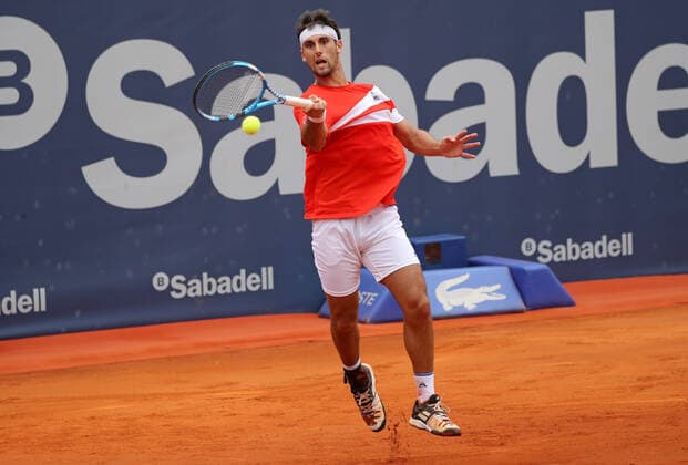 Barcelona Open Banc Sabadell Carlos Taberner during the match against Sebastian Korda, corresponding to the Barcelona Open Banc Sabadell tennis tournament, 69th Conde de Godo Trophy, in Barcelona, on 19th April 2022. Barcelona Barcelona Spain  Copyright: xUrbanandsportx originalFilename:urbanandsport-barcelon220411_npPnI.jpg
