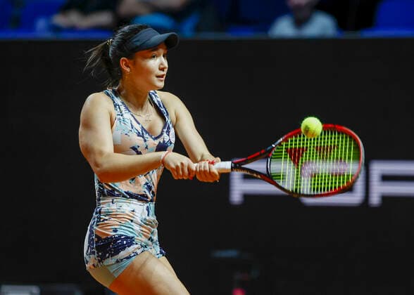 Eva Lys Tennis - Porsche Tennis Grand Prix 2022 - WTA, Tennis Damen - Porsche-Arena - Stuttgart - - Germany - 19 April 2022. Copyright: xJuergenxHasenkopfx