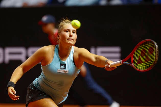 Nastasja Schunk Tennis - Porsche Tennis Grand Prix 2022 - WTA, Tennis Damen - Porsche-Arena - Stuttgart - - Germany - 19 April 2022. Copyright: xJuergenxHasenkopfx