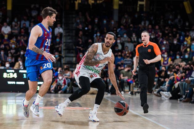 Sport Bilder des Tages April 19, 2022, Barcelona, Barcelona, Spain: Nick Weiler-Babb of FC Bayern Munich in action during the Turkish Airlines EuroLeague Play Off Game 1 match between FC Barcelona, Barca and FC Bayern Munich at Palau Blaugrana on April 19, 2022 in Barcelona, Spain. Barcelona Spain - ZUMAa181 20220419_zaa_a181_024 Copyright: xJavierxBorregox