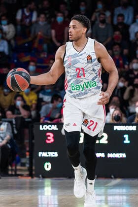 April 19, 2022, Barcelona, Barcelona, Spain: Augustine Rubit of FC Bayern Munich in action during the Turkish Airlines EuroLeague Play Off Game 1 match between FC Barcelona, Barca and FC Bayern Munich at Palau Blaugrana on April 19, 2022 in Barcelona, Spain. Barcelona Spain - ZUMAa181 20220419_zaa_a181_030 Copyright: xJavierxBorregox