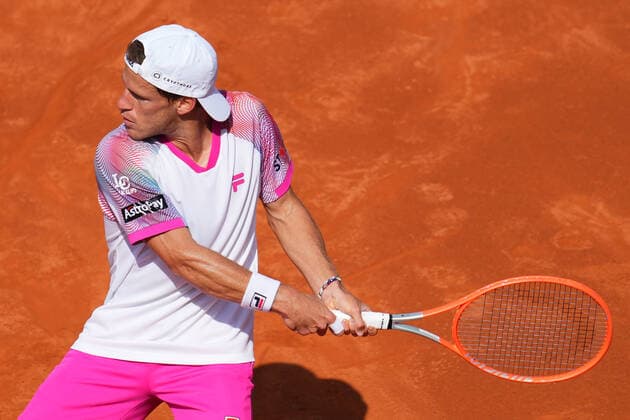ESP: Barcelona Open Banc, Conde de Godo Trophy Diego Schwartzman during the match of Barcelona Open Banc Sabadell, Conde de Godo Trophy played at Real Club de Tenis Barccelona on April 19, 2022 in Barcelona, Spain. kpng Copyright: xBaguxBlancox xxPRESSINPHOTOx PS_220419_395