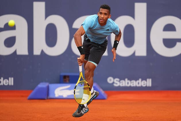 ESP: Barcelona Open Banc, Conde de Godo Trophy Felix Auger-Aliassime during the Barcelona Open Banc Sabadell, Conde de Godo Trophy played at Real Club de Tenis Barcelona on April 20, 2022 in Barcelona, Spain. Contributor Copyright: xPressinphotox PS_220420_030