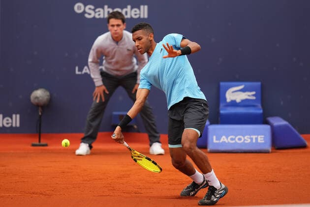 ESP: Barcelona Open Banc, Conde de Godo Trophy Felix Auger-Aliassime during the Barcelona Open Banc Sabadell, Conde de Godo Trophy played at Real Club de Tenis Barcelona on April 20, 2022 in Barcelona, Spain. Contributor Copyright: xPressinphotox PS_220420_016