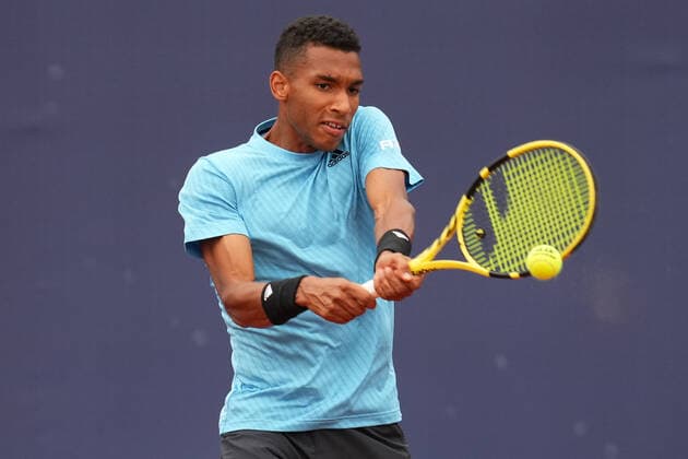 ESP: Barcelona Open Banc, Conde de Godo Trophy Felix Auger-Aliassime during the Barcelona Open Banc Sabadell, Conde de Godo Trophy played at Real Club de Tenis Barcelona on April 20, 2022 in Barcelona, Spain. Contributor Copyright: xPressinphotox PS_220420_019