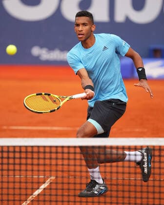 ESP: Barcelona Open Banc, Conde de Godo Trophy Felix Auger-Aliassime during the Barcelona Open Banc Sabadell, Conde de Godo Trophy played at Real Club de Tenis Barcelona on April 20, 2022 in Barcelona, Spain. Contributor Copyright: xPressinphotox PS_220420_035