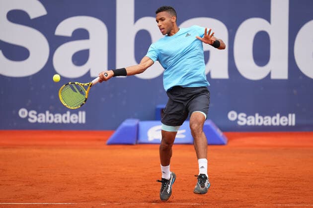 ESP: Barcelona Open Banc, Conde de Godo Trophy Felix Auger-Aliassime during the Barcelona Open Banc Sabadell, Conde de Godo Trophy played at Real Club de Tenis Barcelona on April 20, 2022 in Barcelona, Spain. Contributor Copyright: xPressinphotox PS_220420_043