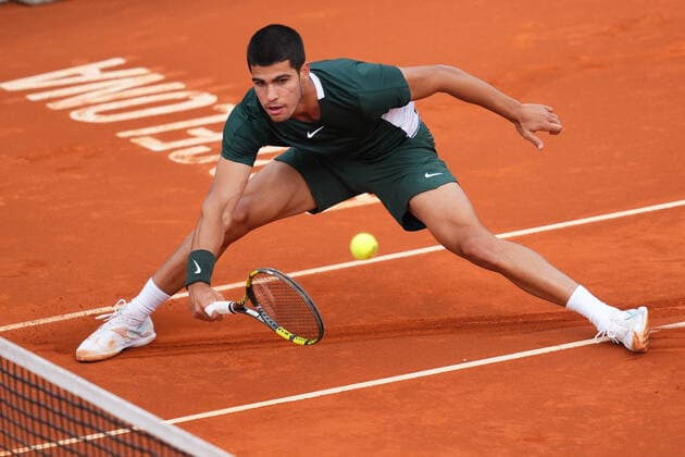 ESP: Barcelona Open Banc, Conde de Godo Trophy Carlos Alcaraz during the Barcelona Open Banc Sabadell, Conde de Godo Trophy played at Real Club de Tenis Barcelona on April 20, 2022 in Barcelona, Spain. kpng Copyright: xBaguxBlancox xPRESSINPHOTOx PS_220420_111