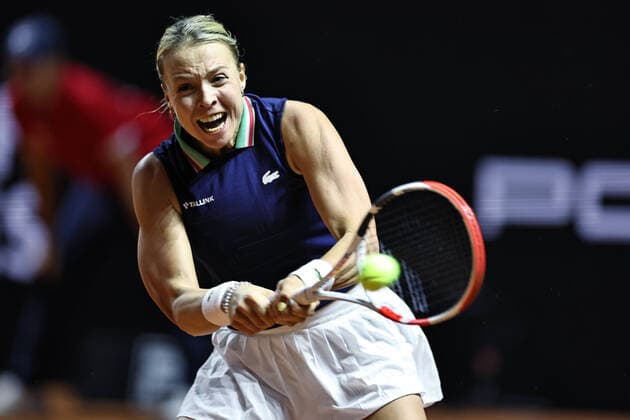 Anett Kontaveit, EST, during 2022 Porsche Tennis Grand Prix in Stuttgart, 20 04 2022; -