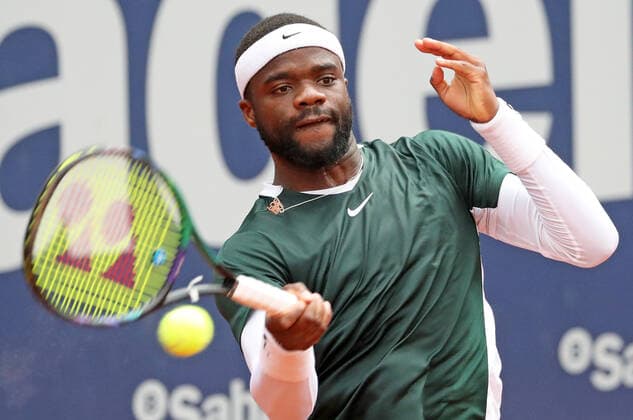Barcelona Open Banc Sabadell 2022 - Day Three Frances Tiafoe during the match against Hugo Dellien, corresponding to the Barcelona Open Banc Sabadell tennis tournament, 69th Conde de Godo Trophy, in Barcelona, on 20th April 2022. Barcelona Barcelona Spain  Copyright: xUrbanandsportx originalFilename:urbanandsport-barcelon220420_npQjC.jpg