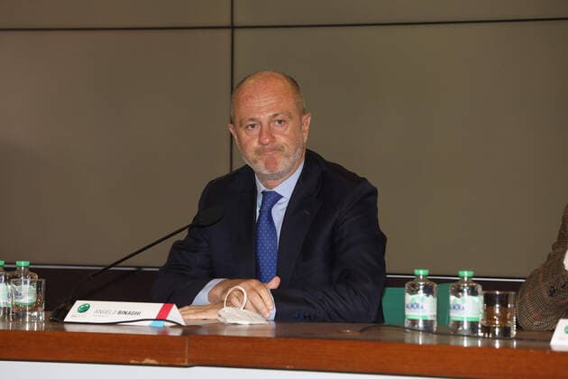 Tennis Internazionali d Italia 2022 press conference, PK, Pressekonferenz At Stadio Olimpico of Rome, press conference for the 2022 edition of BNL Internazionali d’Italia of Tennis. In this picture the president of Federazione Italiana Tennis Angelo Binaghi Rome Lazio Italy Copyright: PaoloxPizzi