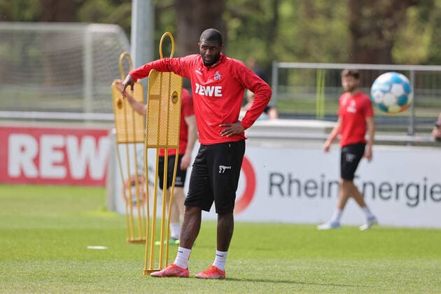 Sport Themen der Woche KW16 1. FC Köln 1. FC Köln, Training, Anthony Modeste (1. FC Köln), 21.04.2022, Bild: *** 1 FC Cologne 1 FC Cologne, Training, Anthony Modeste 1 FC Cologne , 21 04 2022, Image DUS900