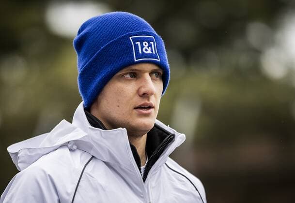 2022-04-21 11:07:28 IMOLA - Mick Schumacher (Haas) walks the track of the Autodromo Enzo e Dino Ferrari in Imola ahead of the Emilia Romagna F1 Grand Prix. REMKO DE WAAL netherlands out - belgium out Imola xVIxxIVx