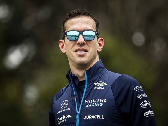 2022-04-21 11:03:30 IMOLA - Nicholas Latifi (Williams) walks the track of the Autodromo Enzo e Dino Ferrari in Imola ahead of the Emilia Romagna F1 Grand Prix. REMKO DE WAAL netherlands out - belgium out Imola xVIxxIVx