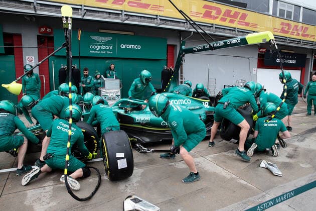 Boxenstopp-Trainin Aston Martin ITA, Formel 1 Grand Prix Emilia Romagna, Imola, 21.04.2022 ITA, Formel 1 Grand Prix Emilia Romagna, Imola, 21.04.2022