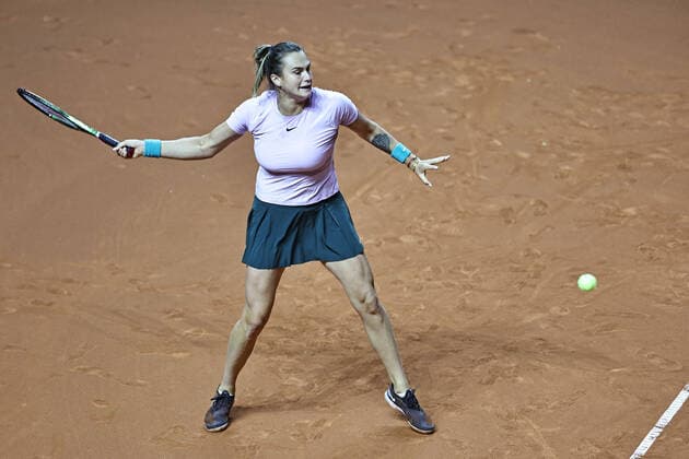 Aryna Sabalenka, BLR, during 2022 Porsche Tennis Grand Prix in Stuttgart, 21 04 2022; -