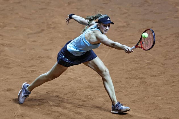 Elena Rybakina, KAZ, during 2022 Porsche Tennis Grand Prix in Stuttgart, 21 04 2022; -