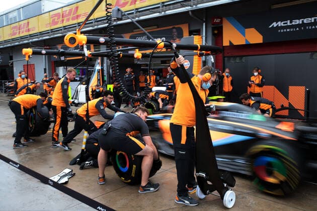 McLaren, Pit Stop Training ITA, Formel 1 Grand Prix Emilia Romagna, Imola, 21.04.2022 ITA, Formel 1 Grand Prix Emilia Romagna, Imola, 21.04.2022