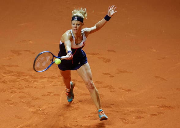 Laura Siegemund (GER) Tennis - Porsche Tennis Grand Prix 2022 - WTA, Tennis Damen - Porsche-Arena - Stuttgart - - Germany - 21 April 2022. Copyright: xJuergenxHasenkopfx