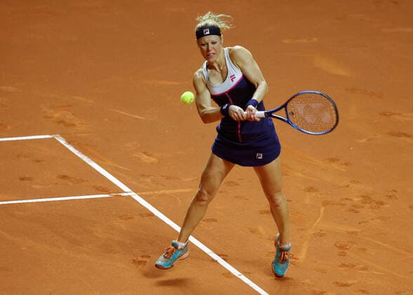 Laura Siegemund (GER) Tennis - Porsche Tennis Grand Prix 2022 - WTA, Tennis Damen - Porsche-Arena - Stuttgart - - Germany - 21 April 2022. Copyright: xJuergenxHasenkopfx