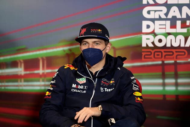Fahrerpressekonferenz, Max Verstappen (NED, Oracle Red Bull Racing 1) ITA, Formel 1 Grand Prix Emilia Romagna, Imola, 22.04.2022 ITA, Formel 1 Grand Prix Emilia Romagna, Imola, 22.04.2022 Imola