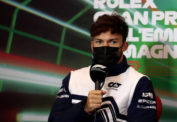 Fahrerpressekonferenz, Pierre Gasly (Scuderia AlphaTauri 10) ITA, Formel 1 Grand Prix Emilia Romagna, Imola, 22.04.2022 ITA, Formel 1 Grand Prix Emilia Romagna, Imola, 22.04.2022 Imola
