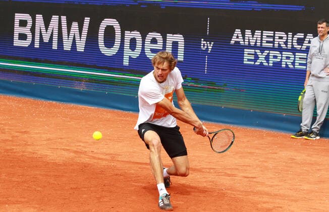 Alexander Zverev, beim Training Tennis Auftakt-PK und Enthuellung BMW-Siegerfahrzeug BMW Open by American Express 2022 22.04.2022 FOTO: Mladen Lackovic LakoPress