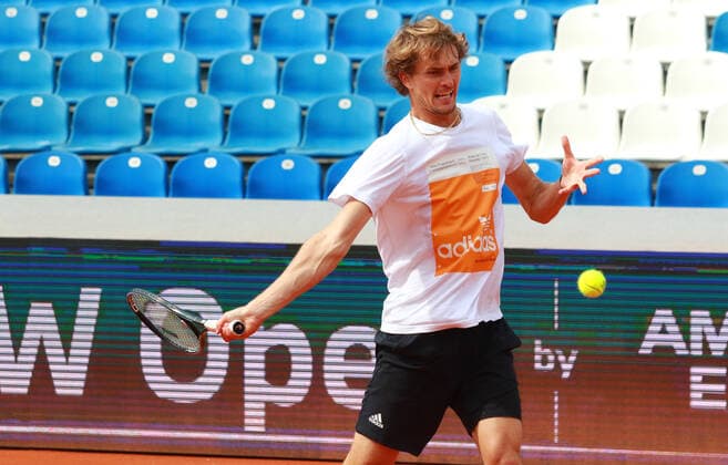 Alexander Zverev, beim Training Tennis Auftakt-PK und Enthuellung BMW-Siegerfahrzeug BMW Open by American Express 2022 22.04.2022 FOTO: Mladen Lackovic LakoPress