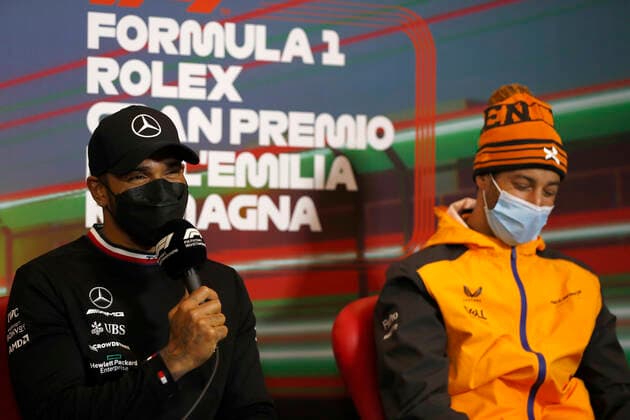 44 Lewis Hamilton (GBR, Mercedes-AMG Petronas F1 Team), F1 Grand Prix of Emilia Romagna at Autodromo Enzo e Dino Ferrari on April 22, 2022 in Imola, Italy. (Photo by Carl Bingham LAT Motorsport Images DPPI via HOCH ZWEI) Imola Italy