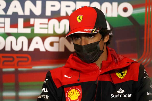 55 Carlos Sainz (ESP, Scuderia Ferrari), F1 Grand Prix of Emilia Romagna at Autodromo Enzo e Dino Ferrari on April 22, 2022 in Imola, Italy. (Photo by Carl Bingham LAT Motorsport Images DPPI via HOCH ZWEI) Imola Italy