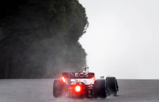 IMOLA - George Russell (63) with the Mercedes W13 on track during practice 1 ahead of the Emilia Romagna F1 Grand Prix at Autodromo Enzo e Dino Ferrari on April 22, 2022 in Imola, Italy. REMKO DE WAAL GP Emilia - Romagna 2022 - Practice 1 2022 xVIxANPxSportx xxANPxIVx