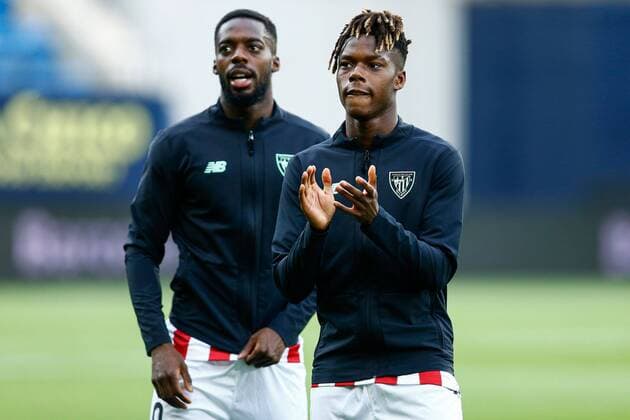 Mandatory Credit: Photo by Pressinphoto Shutterstock (12904624ax) Nico Williams, Inaki Williams of Athletic Club Cadiz CF v Athletic Club, La Liga 2021-2022, date 33. Football, Nuevo Mirandilla Stadium, Cadiz, Spain - 21 Apr 2022 EDITORIAL USE ONLY No use with unauthorised audio, video, data, fixture lists (outside the EU), club league logos or live services. Online in-match use limited to 45 images (+15 in extra time). No use to emulate moving images. No use in betting, games or single club league player publications services. Cadiz CF v Athletic Club, La Liga 2021-2022, date 33. Football, Nuevo Mirandilla Stadium, Cadiz, Spain - 21 Apr 2022 EDITORIAL USE ONLY No use with unauthorised audio, video, data, fixture lists (outside the EU), club league logos or live services. Online in-match use limited to 45 images (+15 in extra time). No use to emulate moving images. No use in betting, games or  Copyright: xPressinphoto Shutterstockx 12904624ax
