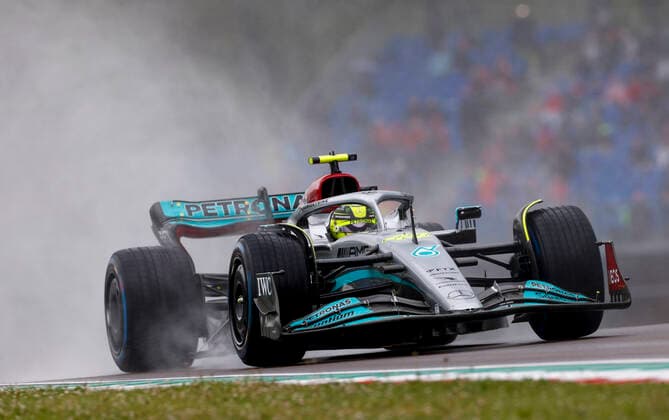 44 Lewis Hamilton (GBR, Mercedes-AMG Petronas F1 Team), F1 Grand Prix of Emilia Romagna at Autodromo Enzo e Dino Ferrari on April 22, 2022 in Imola, Italy. (Photo by HOCH ZWEI) Imola Italy