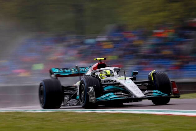 44 Lewis Hamilton (GBR, Mercedes-AMG Petronas F1 Team), F1 Grand Prix of Emilia Romagna at Autodromo Enzo e Dino Ferrari on April 22, 2022 in Imola, Italy. (Photo by HOCH ZWEI) Imola Italy