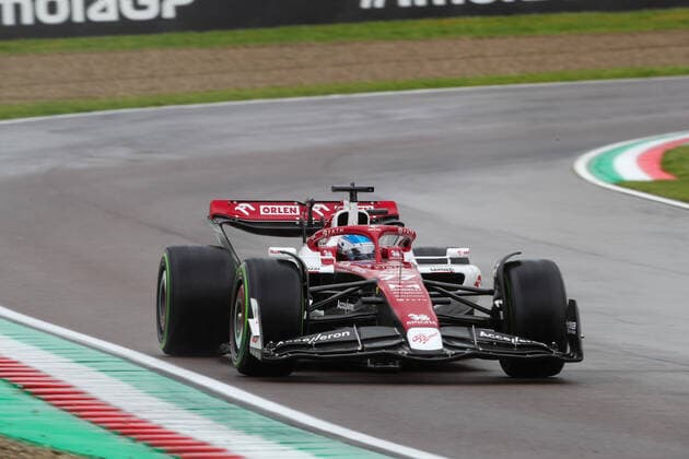 Mandatory Credit: Photo by Alessio De Marco LiveMedia Shutterstock (12905380bw) Imola (BO) Italy - April 22 2022 - Rolex Gran Premio del Made in Italy e dell Emilia-Romagna: Valtteri Bottas (FIN) Alfa Romeo C42 & xA; Formula 1 Championship Formula 1 Rolex Emilia Romagna Grand Prix 2022, 4rd round of the 2022 FIA Formula One World Championship, WM, Weltmeisterschaft Free Practises, Enzo e Dino Ferrari Circuit, Imola, Italy - 22 Apr 2022 Formula 1 Championship Formula 1 Rolex Emilia Romagna Grand Prix 2022, 4rd round of the 2022 FIA Formula One World Championship Free Practises, Enzo e Dino Ferrari Circuit, Imola, Italy - 22 Apr 2022 Copyright: xAlessioxDexMarco LiveMedia Shutterstockx 12905380bw