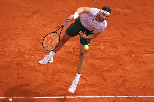 ESP: Barcelona Open Banc, Conde de Godo Trophy Grigor Dimitrov during the Barcelona Open Banc Sabadell, Conde de Godo Trophy played at Real Club de Tenis Barcelona on April 22, 2022 in Barcelona, Spain. kpng Copyright: xBaguxBlancox xPRESSINPHOTOx PS_200422_003