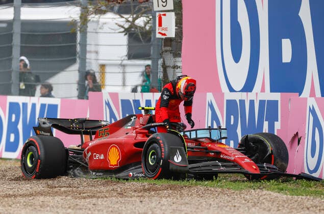 55 Carlos Sainz (ESP, Scuderia Ferrari), F1 Grand Prix of Emilia Romagna at Autodromo Enzo e Dino Ferrari on April 22, 2022 in Imola, Italy. (Photo by HOCH ZWEI) Imola Italy