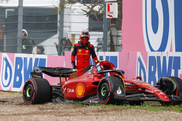 55 Carlos Sainz (ESP, Scuderia Ferrari), F1 Grand Prix of Emilia Romagna at Autodromo Enzo e Dino Ferrari on April 22, 2022 in Imola, Italy. (Photo by HOCH ZWEI) Imola Italy