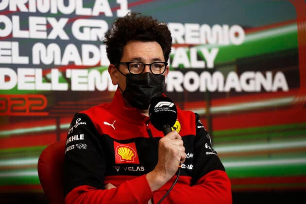 Mattia Binotto (ITA, Scuderia Ferrari), F1 Grand Prix of Emilia Romagna at Autodromo Enzo e Dino Ferrari on April 23, 2022 in Imola, Italy. (Photo by Carl Bingham LAT Motorsport Images DPPI via HOCH ZWEI) Imola Italy