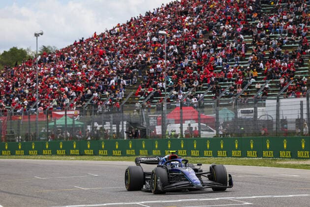 06 LATIFI Nicholas (can), Williams Racing FW44, action during the Formula 1 Grand Premio del Made in Italy e dell Emilia-Romagna 2022, 4th round of the 2022 FIA Formula One World Championship, WM, Weltmeisterschaft on the Imola Circuit, from April 22 to 24, 2022 in Imola, Italy - F1 - EMILIA ROMAGNA GRAND PRIX 2022 DPPI Panoramic  20220423_GOOD2511