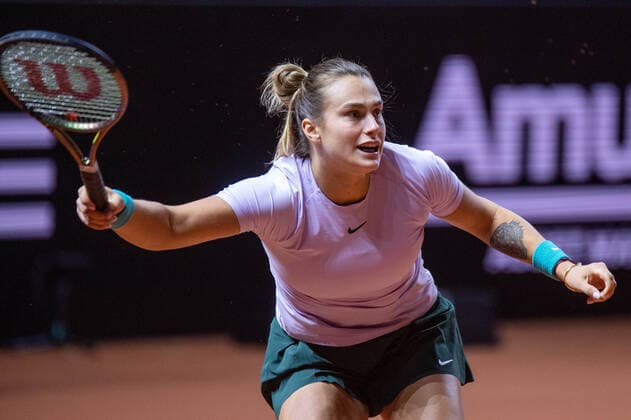 Aryna Sabalenka. Deutschland, Stuttgart, 23.04.2022, Tennis, Porsche Tennis Grand Prix, 2022, Halbfinale, A.Sabalenka - P.Badosa (ESP), Porsche Arena Foto: A2 Bildagentur Peter Hartenfelser
