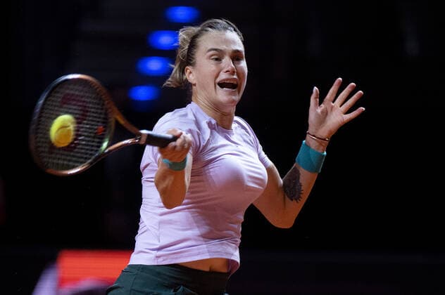 Aryna Sabalenka. Deutschland, Stuttgart, 23.04.2022, Tennis, Porsche Tennis Grand Prix, 2022, Halbfinale, A.Sabalenka - P.Badosa (ESP), Porsche Arena Foto: A2 Bildagentur Peter Hartenfelser
