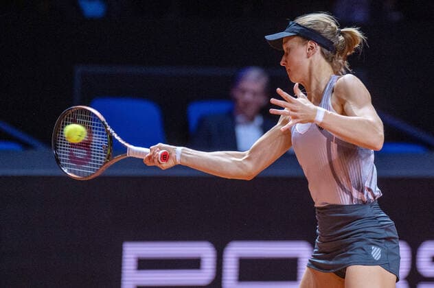 Liudmila Samsonova. Deutschland, Stuttgart, 23.04.2022, Tennis, Porsche Tennis Grand Prix, 2022, Halbfinale, I.Swiatek (POL) - L.Samsonova, Porsche Arena Foto: A2 Bildagentur Peter Hartenfelser