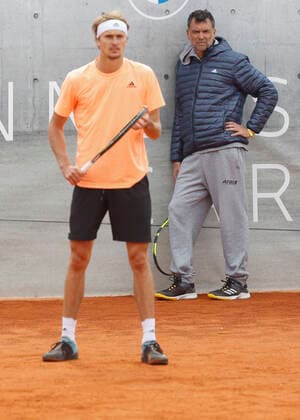 Alexander Zverev (GER) und Trainer, coach Sergi Bruguera Tennis - BMW Open 2022 - ATP, Tennis Herren - MTTC Iphitos - Munich - - Germany - 23 April 2022. Copyright: xJuergenxHasenkopfx