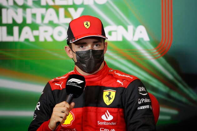 16 Charles Leclerc (MCO, Scuderia Ferrari), F1 Grand Prix of Emilia Romagna at Autodromo Enzo e Dino Ferrari on April 23, 2022 in Imola, Italy. (Photo by Zak Mauger LAT Motorsport Images DPPI via HOCH ZWEI) Imola Italy