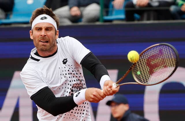 24.04.2022, BMW Open, MTTC Iphitos Muenchen, Tennis. im Bild: Norbert Gombos ( SVK)