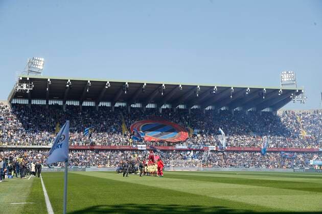 BRUGGE, BELGIUM - APRIL 24 : during the Jupiler Pro League champions Play-Off match between Club Brugge and Royal Antwerp at the Jan Breydel stadium on April 24, 2022 in Brugge, Belgium , 24 04 2022 ( Club Brugge v Royal Antwerp - Jupiler Pro League Champions Play-Off PhotoNews Panoramic 