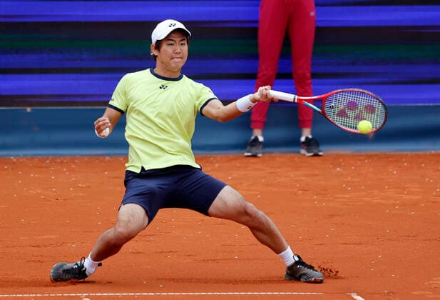 24.04.2022, BMW Open, MTTC Iphitos Muenchen, Tennis. im Bild: Yoshihito Nishioka (JPN)