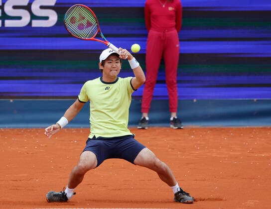 24.04.2022, BMW Open, MTTC Iphitos Muenchen, Tennis. im Bild: Yoshihito Nishioka (JPN)